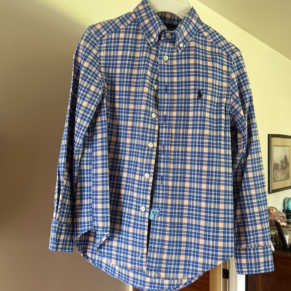 Perfect condition! Boys Sz. 8 Ralph Lauren button- down collared shirt. - Picture 1 of 4